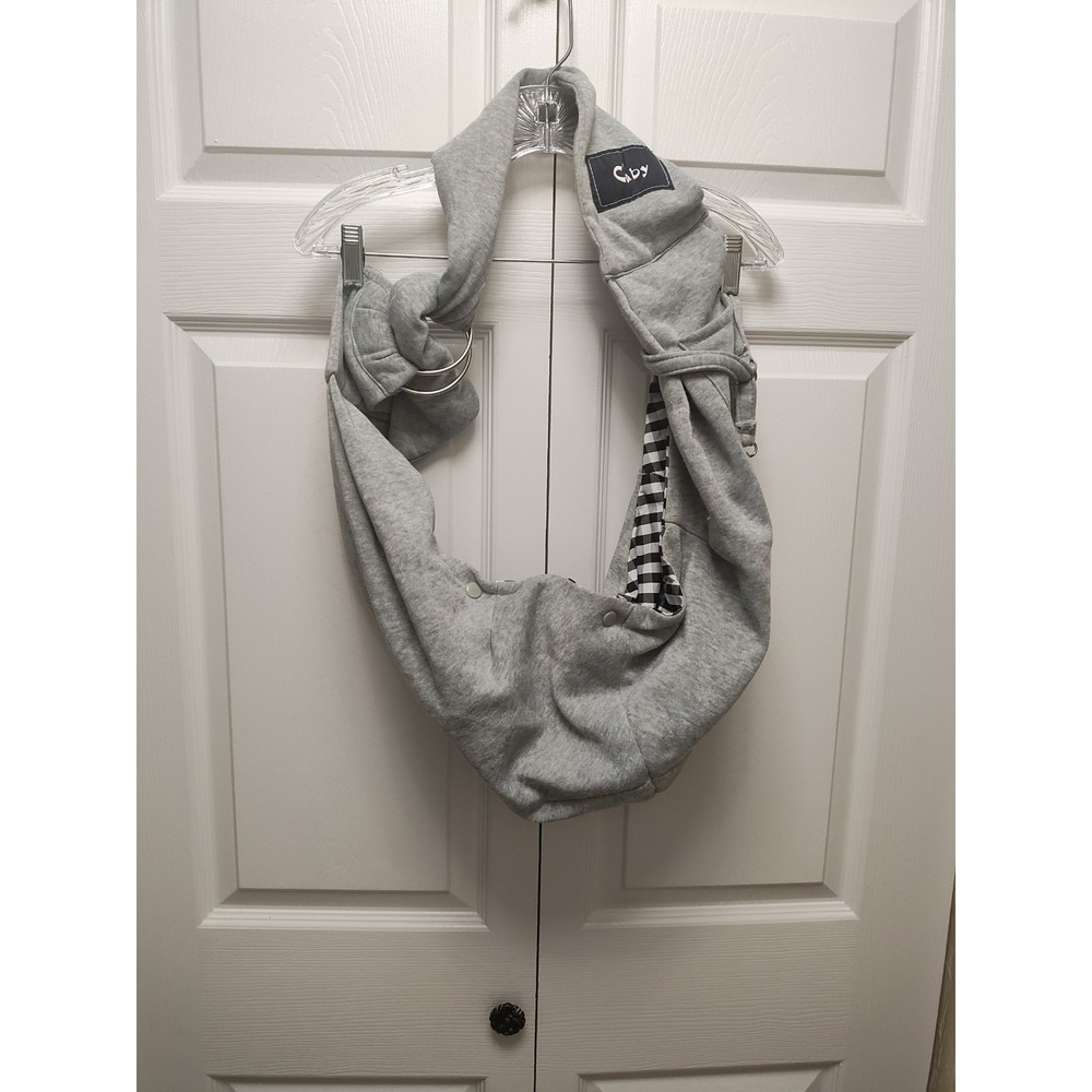 CUBY Dog and Cat Sling Carrier - Hands 18.5"L x 7.9"W x 9.1"H, Classic Grey
